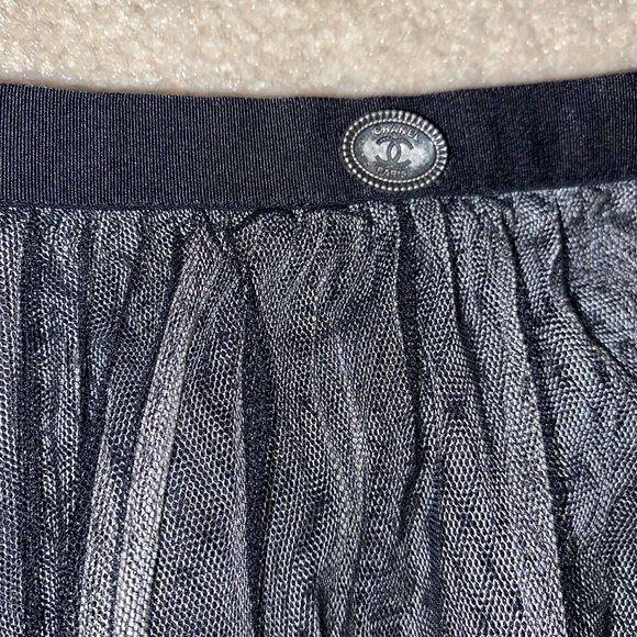 Chanel Black/ Grey Tulle Skirt - Picture 2 of 5